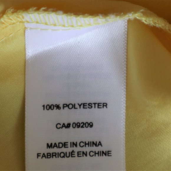 Cleo Sunshine Yellow Short Sleeve Satin Blouse - Picture 7 of 8